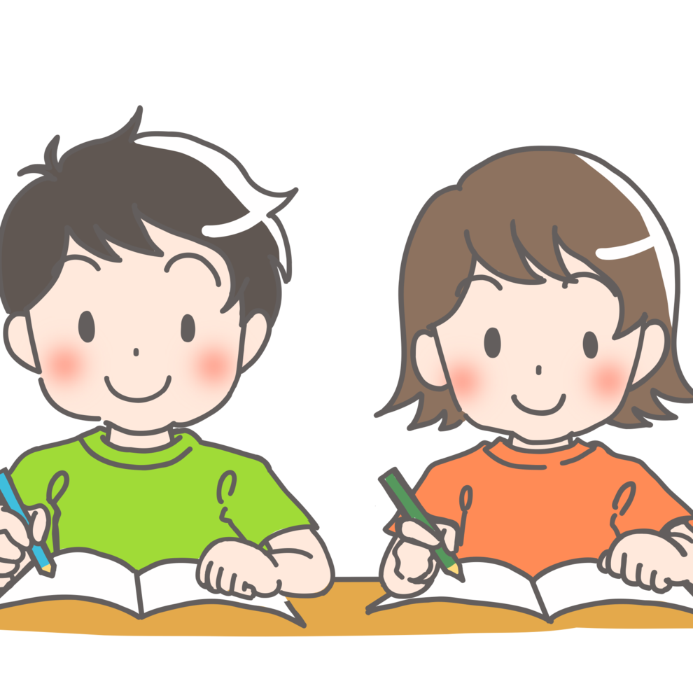 勉強しているイラスト